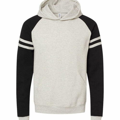 Unisex Nublend® Varsity Colorblocked Raglan Hooded Sweatshirt Thumbnail
