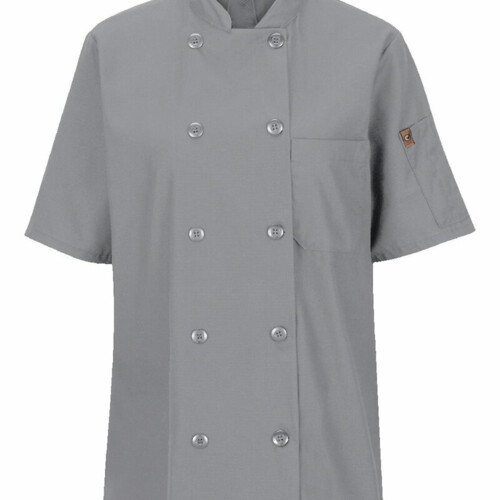 Women's Mimix™ Short Sleeve Chef Coat with OilBlok Thumbnail