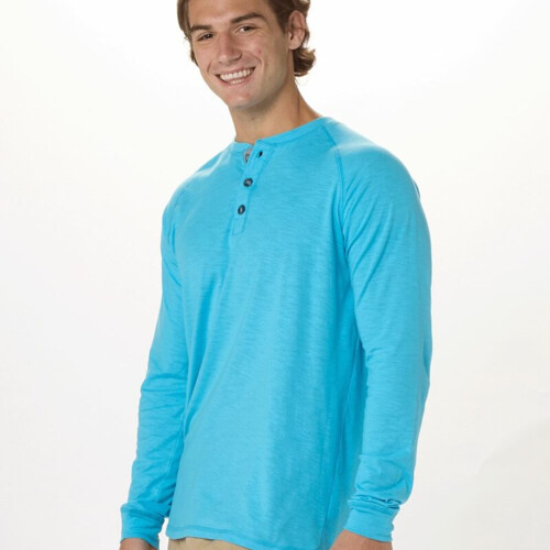 Unisex Henley Long Sleeve T-Shirt Thumbnail