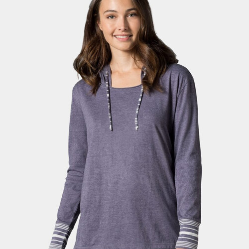 Women's Heathered Jersey Hooded Tunic Thumbnail