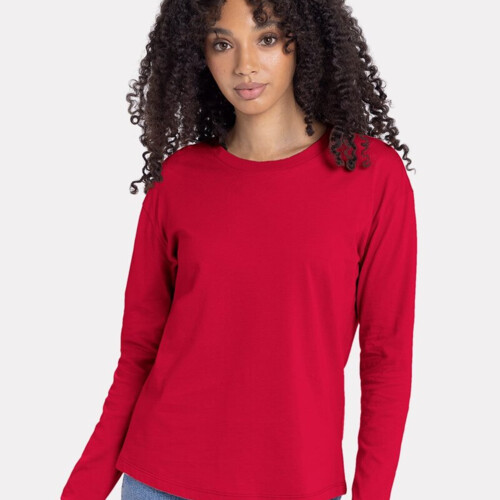 Women's Cotton Relaxed Long Sleeve Tee Thumbnail