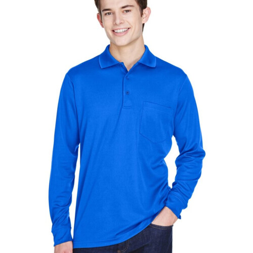 Men's Pinnacle Performance Long Sleeve Piqué Polo with Pocket Thumbnail