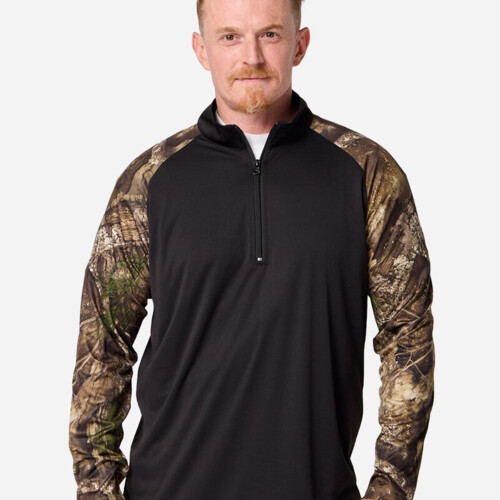 Unisex Realtree® Performance Colorblocked Quarter-Zip Pullover Thumbnail