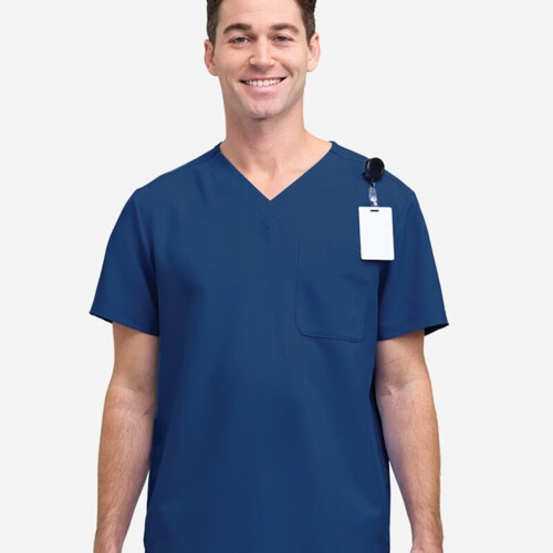 Men's V-Neck 1 Pocket Scrub Top Thumbnail