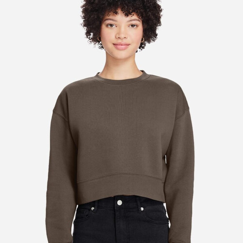 Women's Relaxed Cropped Crewneck Sweatshirt Thumbnail