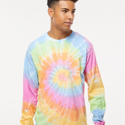 Unisex Tie-Dyed Long Sleeve T-Shirt Thumbnail