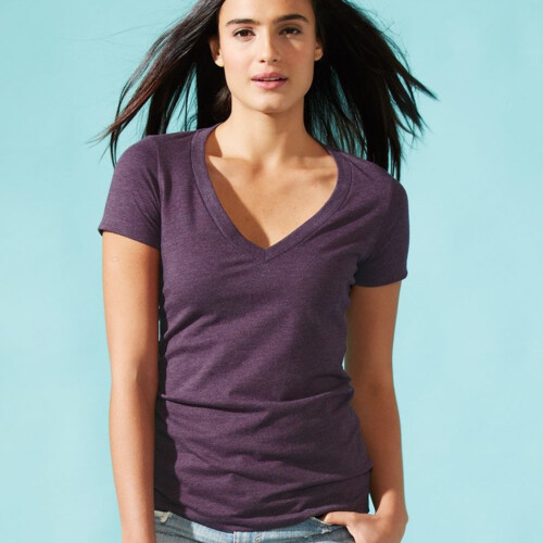 Women’s CVC Deep V-Neck Tee Thumbnail