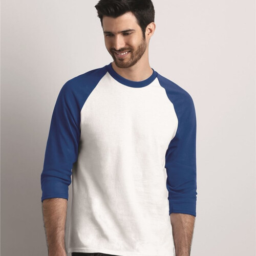 Unisex Heavy Cotton™ Raglan Three-Quarter Sleeve T-Shirt Thumbnail