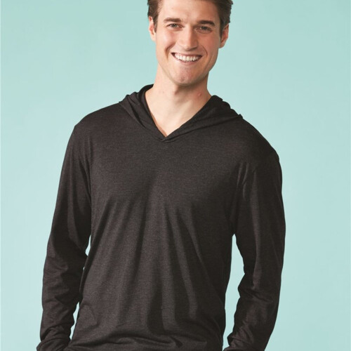 Unisex Triblend Hooded Long Sleeve Pullover Tee Thumbnail
