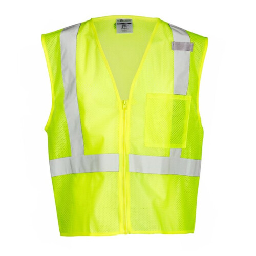 Unisex Single Pocket Zipper Mesh Vest Thumbnail