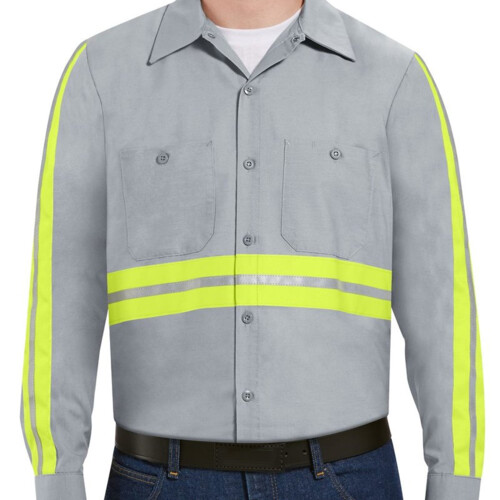 Men's Industrial Enhanced-Visibility Long Sleeve Work Shirt Thumbnail